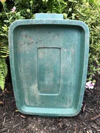 Vintage Rubbermaid Roughneck Tote Lid Cover Replacement 0107 15 Green