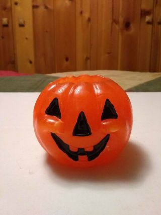 Vintage Halloween Wax Candle Pumpkin Jack O Lantern