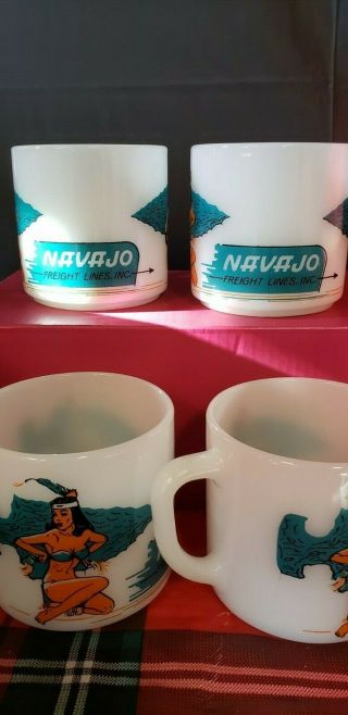 Vintage Federal Mug Coffee Cup Navajo Freight Lines Trucking - 5 Available