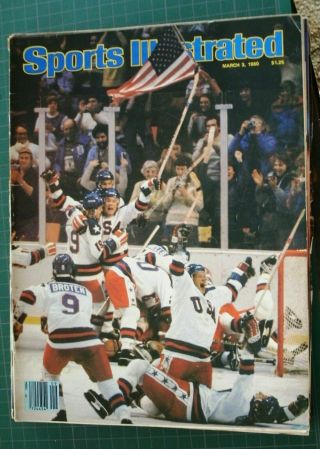 March 3,  1980 Usa Olympic Hockey Team Sports Illustrated No Label