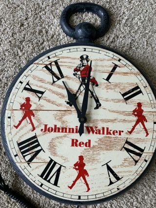 Vintage Johnnie Walker Red Label Whisky Clock Man Cave