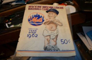 1962 York Mets Official Yearbook Inaugural Year - Roster As Of June 25,  1962