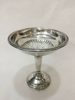 Vintage National Silver Co.  Weighted Sterling Silver Compote,  5 3/4 " T X 5 " Dia
