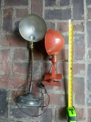 Vintage Miller Industrial Desk Lamps Set Of 2