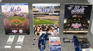 2008 - 2009 York Mets Opening Days & Final Season Programs With Tickets & Pins