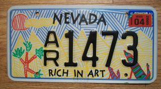 Single Nevada License Plate - 2005 - Ar1473 - Rich In Art