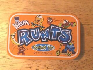 Vintage Willy Wonka Runts Bee Candy Tin Circa Late 90 
