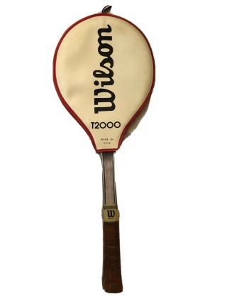 Vintage Wilson Tennis Racket T2000 With Case Made In Usa