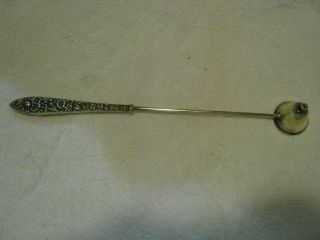 S Kirk & Son Sterling 10 1/4 " Repousse Candle Snuffer 1932 - 99 Please Lqqk