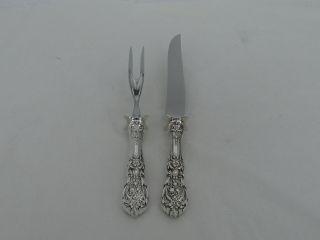 Reed & Barton Sterling Silver Francis I 2 Piece Carving Set Im - 8