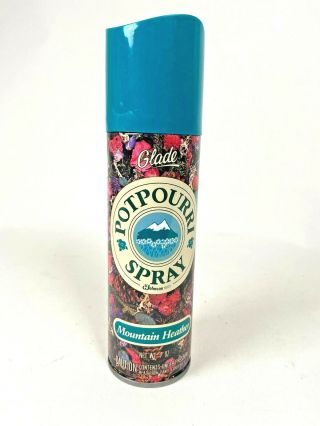 Vintage Glade 1990 Potpourri Mountain Heather Spray Fragrance Air Freshener Room