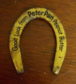 Vintage Peter Pan Peanut Butter Horseshoe