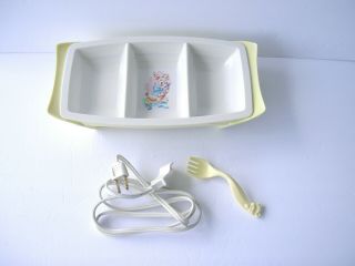 General Electric Vintage Heat & Serve Baby Warming Dish Spoon Wire Ba2d2 Vgc Usa