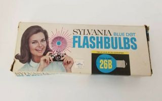 Vintage Sylvania Blue Dot Flashbulbs 26 B Box Of 10