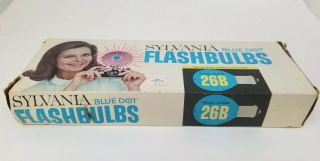 Vintage Sylvania Blue Dot Flashbulbs 26 B Box of 10 2