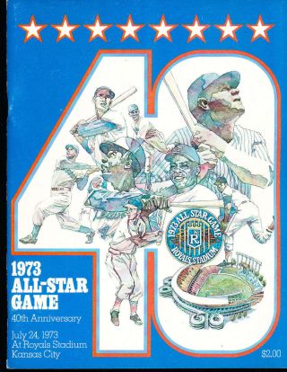 1973 All Star Game Program Unscored Bx3