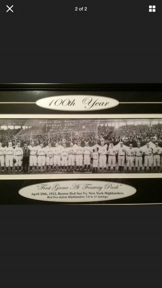 100 Years Of Fenway Park Boston Red Sox Framed Panoramic Photo 1912