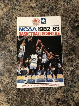 1982 - 83 Ncaa Basketball Schedule Michael Jordan