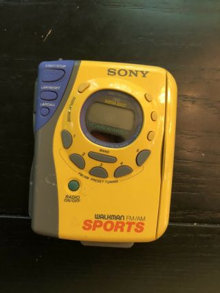 Vintage Sony Wm - Fs493 Sports Walkman Am/fm Radio Cassette Player