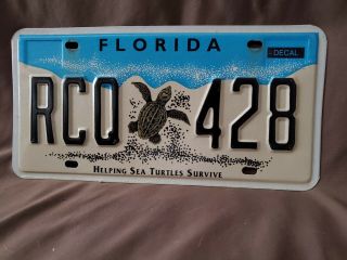 Florida Sea Turtle Specialty License Plate.