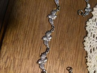 Vintage Danecraft Sterling Silver Acorn Necklace