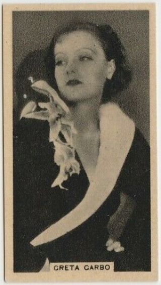 Greta Garbo Vintage 1929 - 33 Godfrey Phillips Cinema Stars Tobacco Card 8