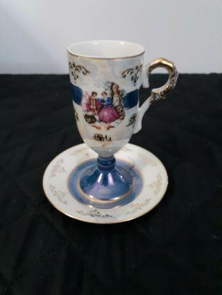 Empress By Haruta Vintage Hand Painted Luster Cup & Saucer