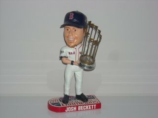 Josh Beckett Boston Red Sox Bobble Head 2007 World Series Champs Trophy Mlb