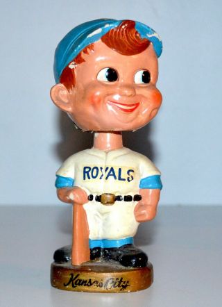 Vintage 1960s Kansas City Royals Baseball Player Bobblehead Figure