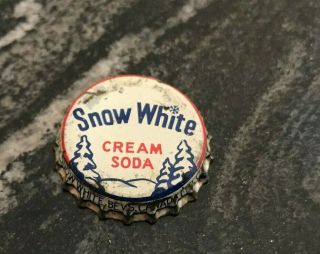 Vintage Snow White Cream Soda Beverage Cork Bottle Cap Crown Ottawa Canada