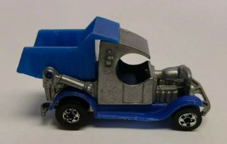 Vtg.  Hot Wheels Blackwall Speed Machines Blue Dumpin A - 1977 - Missing Headlight