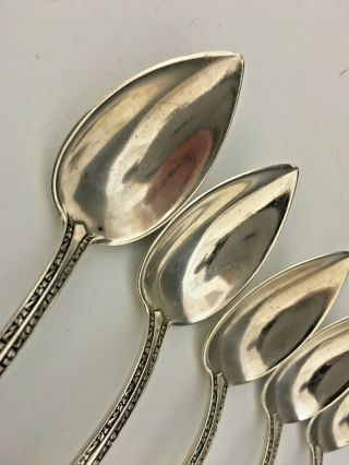 Set Of Six Alvin Sterling Silver Fruit Spoons in Orange Blossom pattern 3
