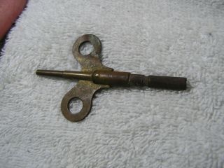 Vintage Double Sided Brass Winding Mantle Clock Chime Key Parts