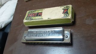 Vintage Hohner Harmonica Vest Pocket Harp Key F,  Little Harp,  Key F