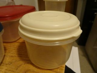 Vtg Rubbermaid 7 3 Cup Round Servin Saver Container Bowl Almond Seal