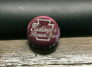 Vintage Esslinger Beer - Brewing Pa Tax Keystone Quart Cork Bottle Cap Phila Pa