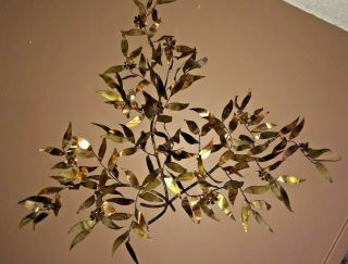 Vintage C Jere Style Copper Brass Wall Sculpture Butterfly Leaves Mcm 60x36 Big