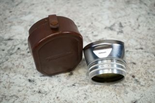 Vintage Voigtlander Lens Shade / Hood 310 / 49 W/ Yellow Screw On Filter