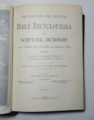 The Popular and Critical Bible Encyclopedia 3 Volumes Complete Set Antique 1910 2