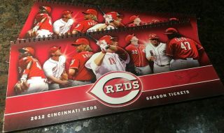 2012 Cincinnati Reds Season Ticket Holder Book 81 Games - Intact Tickets