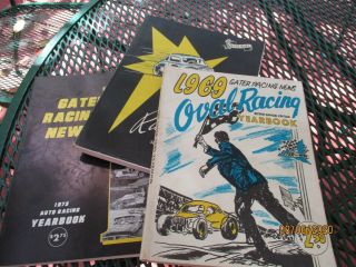Three Gator Racing Yearbooks 1968 - 69 & 73.  Northeast Sportsman,  Modified,  Supers