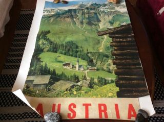 Vintage Austria Tourism Travel Poster 23 X 34