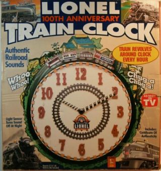 Vintage Lionel 100th Anniversary Train Clock With Sounds 1999 - Without Train