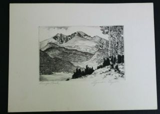 LYMAN BYXBE (1886 - 1980) PENCIL SIGNED ETCHING 