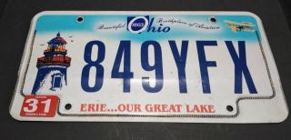 Ohio - Birthplace Of Aviation - Erie.  Our Great Lake Sp Lighthouse License Plate