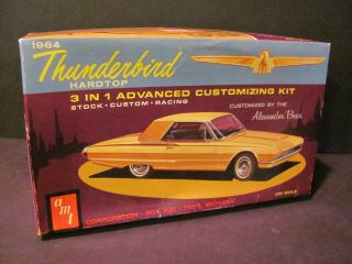 Vintage Amt 1964 Ford Thunderbird Hardtop Model Kit - Unbuilt,  N.