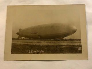 Uss Los Angeles Us Navy Airship Dirigible Photo 1926 Clements 11 " X 8 "