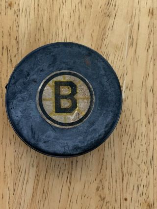 Rare Vintage 1969 - 77 Boston Bruins Art Ross Converse Hockey Game Puck