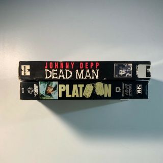 Dead Man & Platoon VHS Set of 2 Johnny Depp Vintage Films 3
