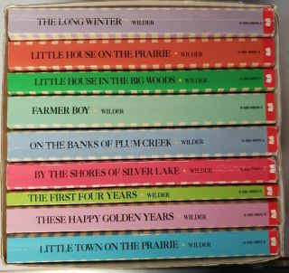 Little House On The Prairie Vintage Boxed 9 Book Set Laura Ingalls Wilder 1994